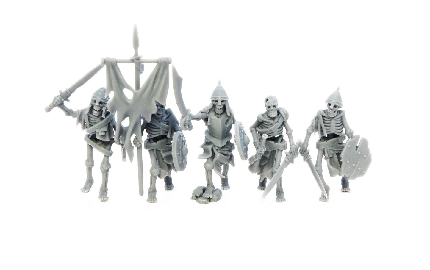 Skeleton Warriors with Swords by Highlands Miniatures.