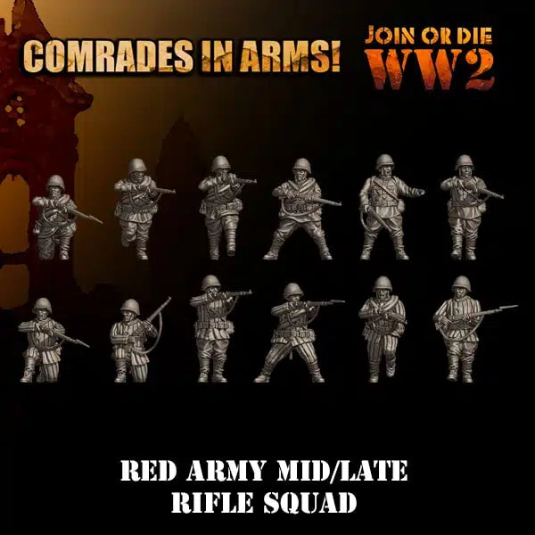 Soviet Mid Late Riflemen by 3D Breed Miniatures