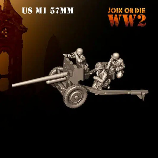 US Army G.I.M1 57mm at Cannon by 3D Breed Miniatures