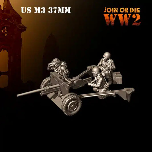 US Army G.I.M3 37mm at Cannon by 3D Breed Miniatures