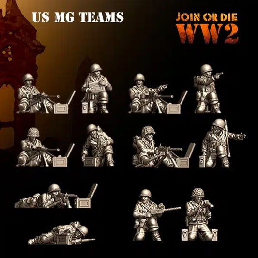 US Army G.I.MG Teams by 3D Breed Miniatures