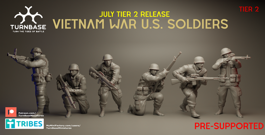 Vietnam War US Soldiers by Turn BaseMiniatures
