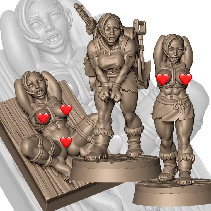 Barkadakka the orc maiden by Menagerie Miniature