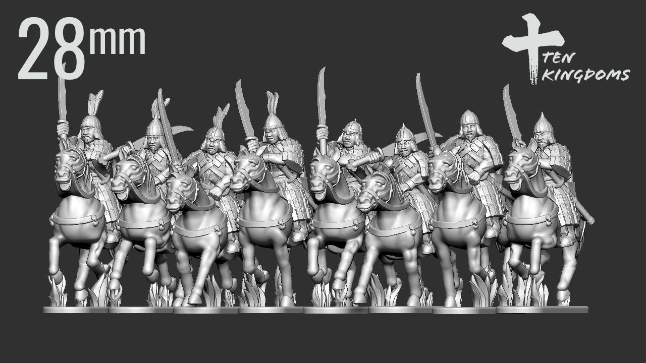 Khitan Liao Armored Saber Cavalry B by Ten Kingdoms Miniatures