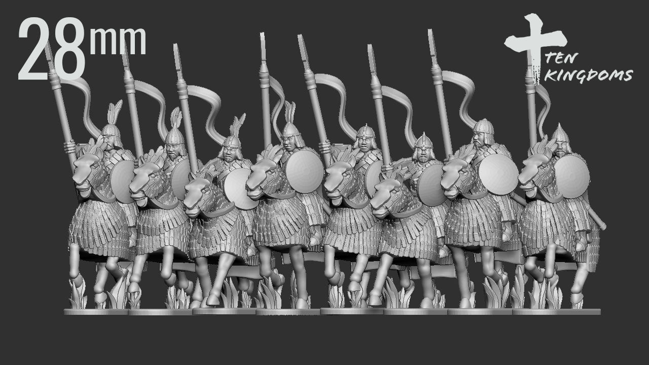 Khitan Liao Armored Spear Cavalry A by Ten Kingdoms Miniatures