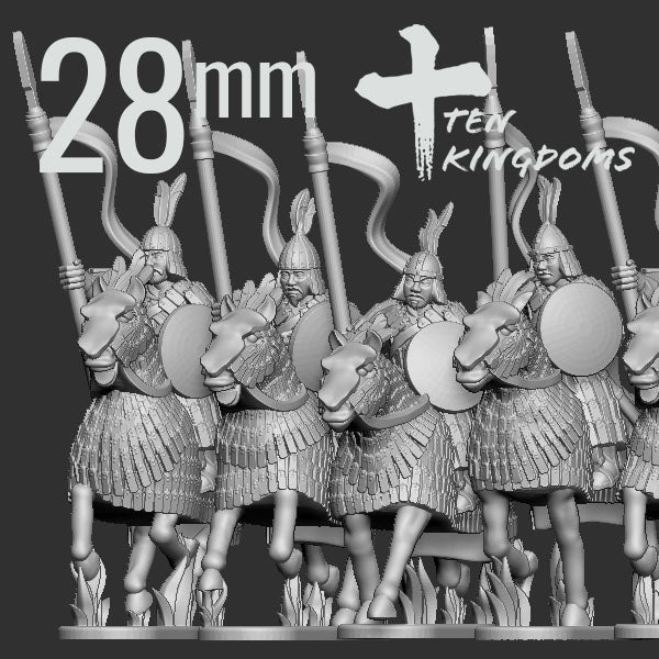 Khitan Liao Armored Spear Cavalry A by Ten Kingdoms Miniatures