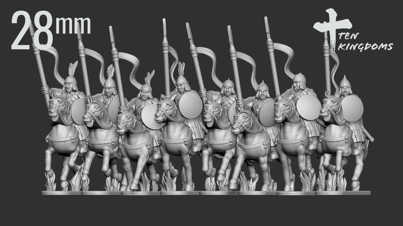 Khitan Liao Armored Spear Cavalry B by Ten Kingdoms Miniatures