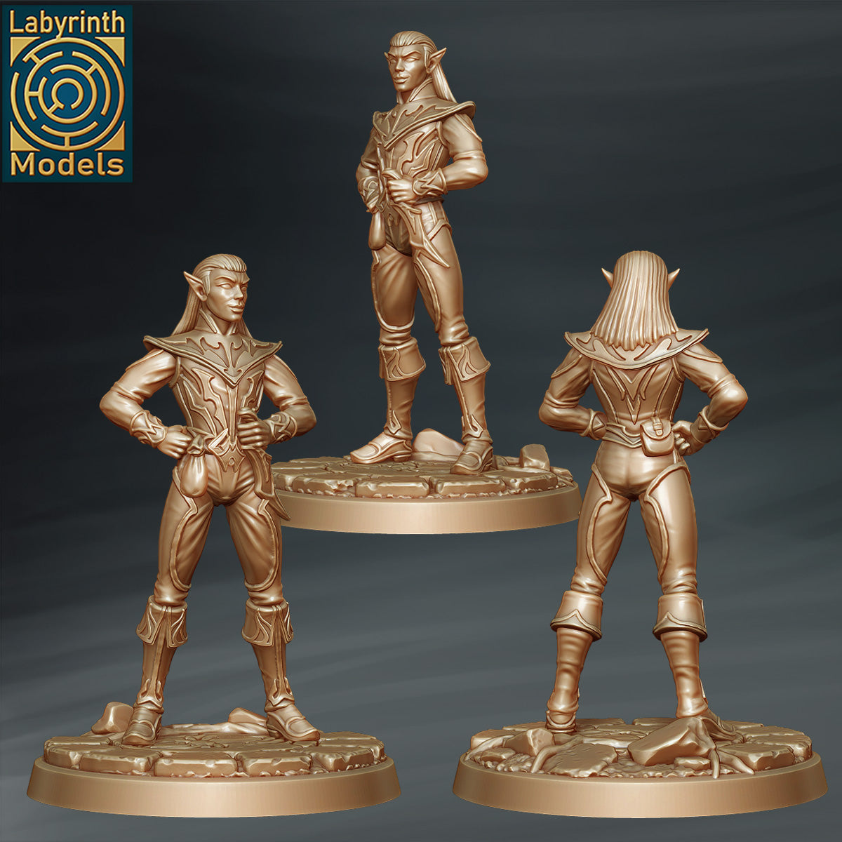 Dark Elf Citizen 3 by Labyrinth Models