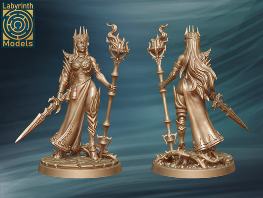 Fire Witch Alternate Head by Labyrinth Models