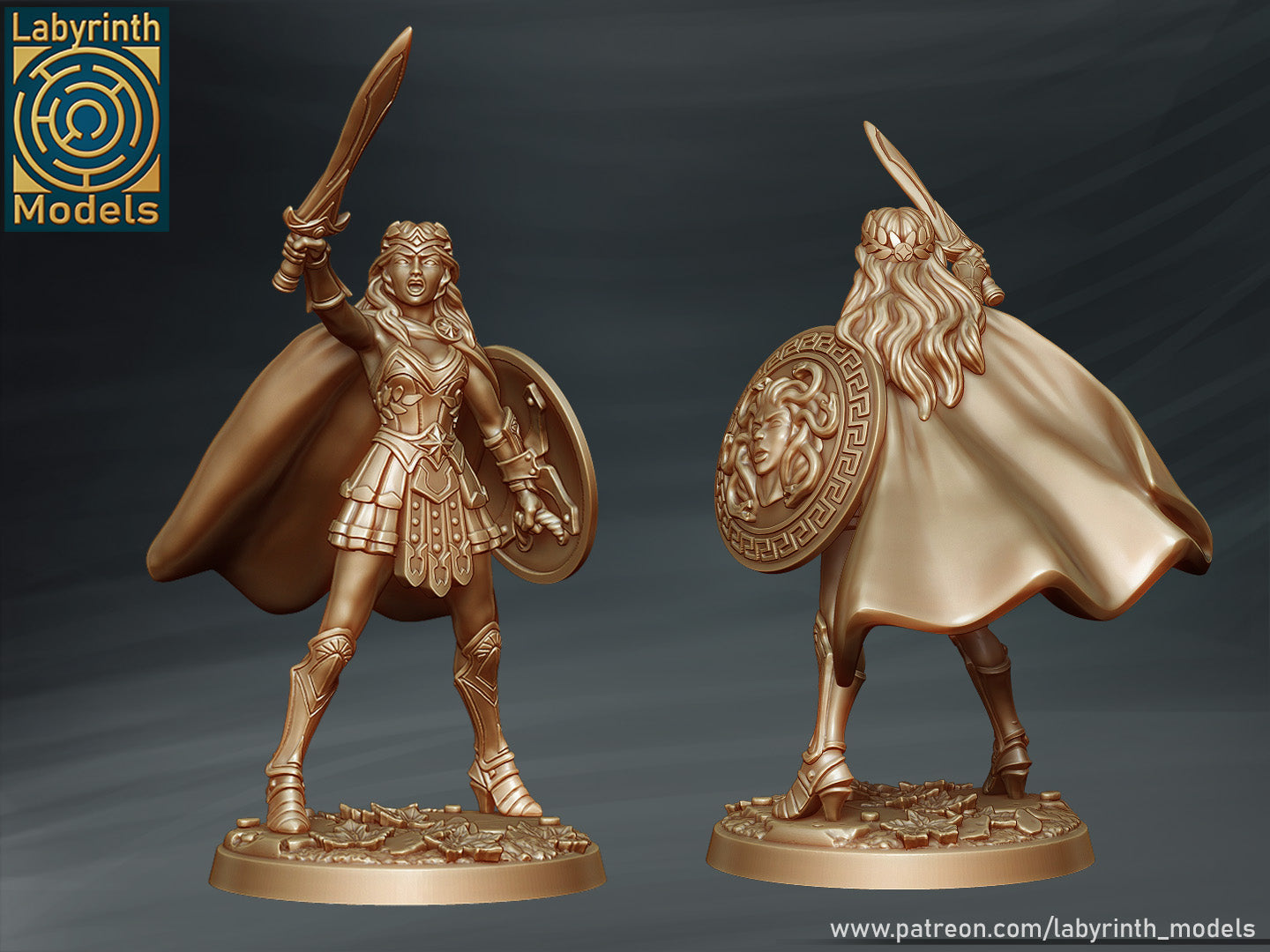 Andromeda with Sword and Shield by Labyrinth Models