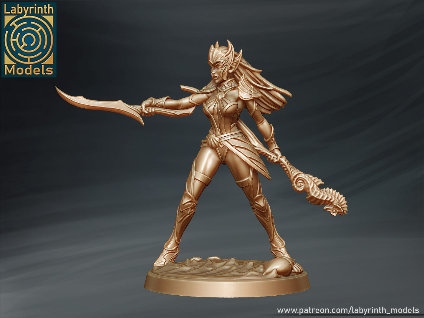 Sea Elf Warrior Mage 2 by Labyrinth Models – Studio Historia