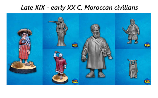 Rif War Late 19th to Early 20th Century Moroccan Civilians by Baraka Wargames and Miniatures