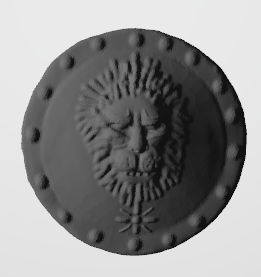 Phalangite Shield Lion Head