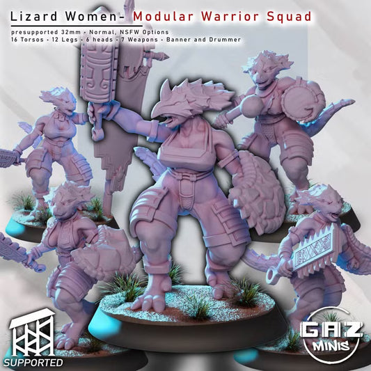 Lizard Women – Warrior Squad by Gaz Minis