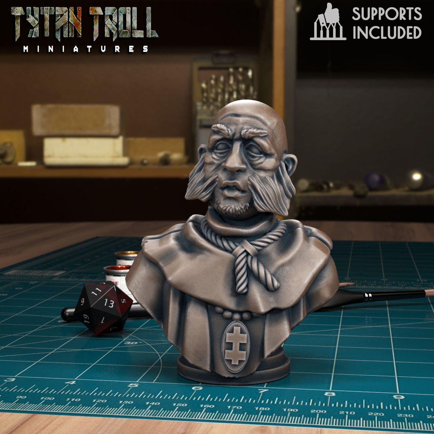 Lucian Petrovich Bust by Tytan Troll Miniatures