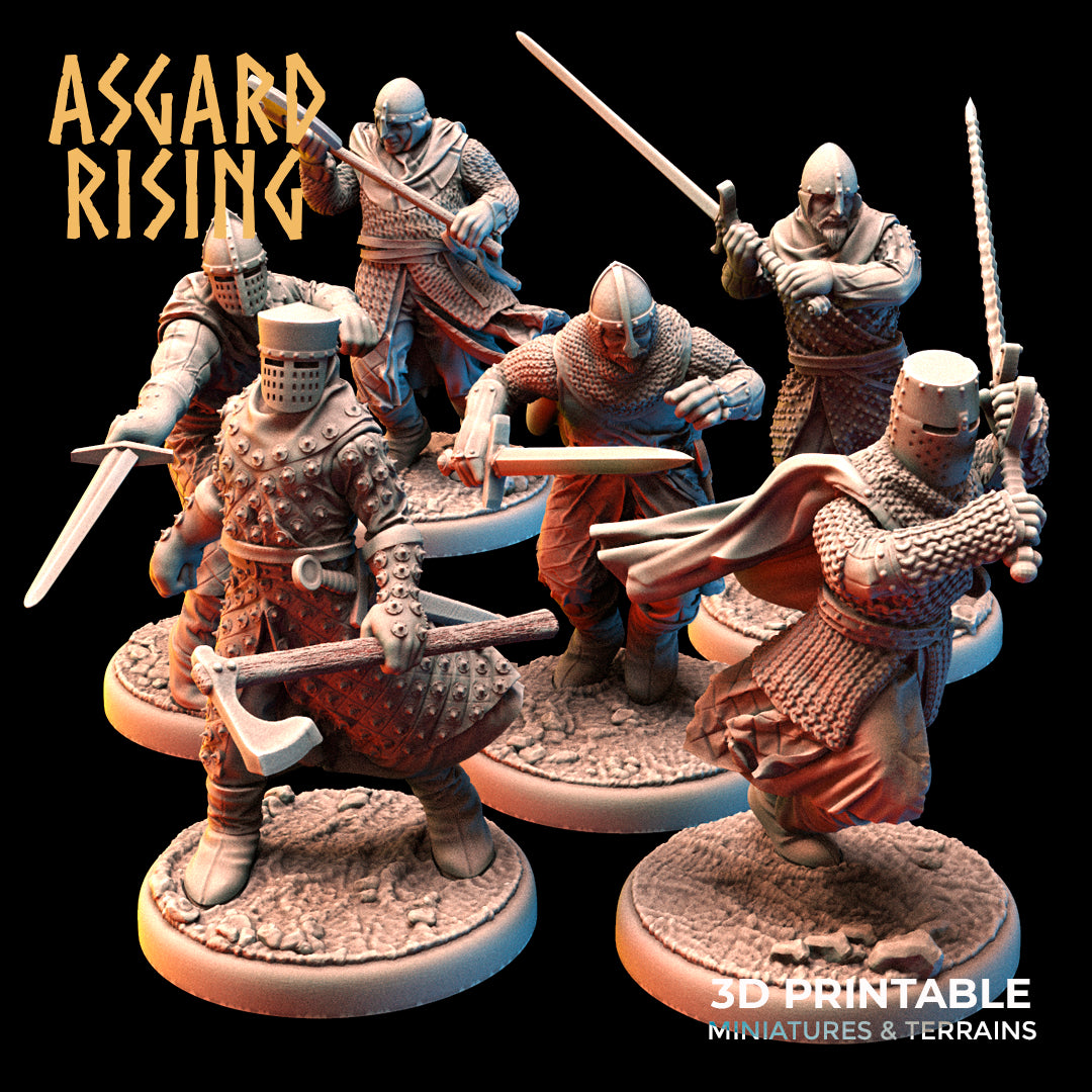 Medieval Knights on Foot by Asgard Rising