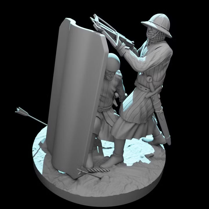 Medieval Crossbowmen - Small diorama