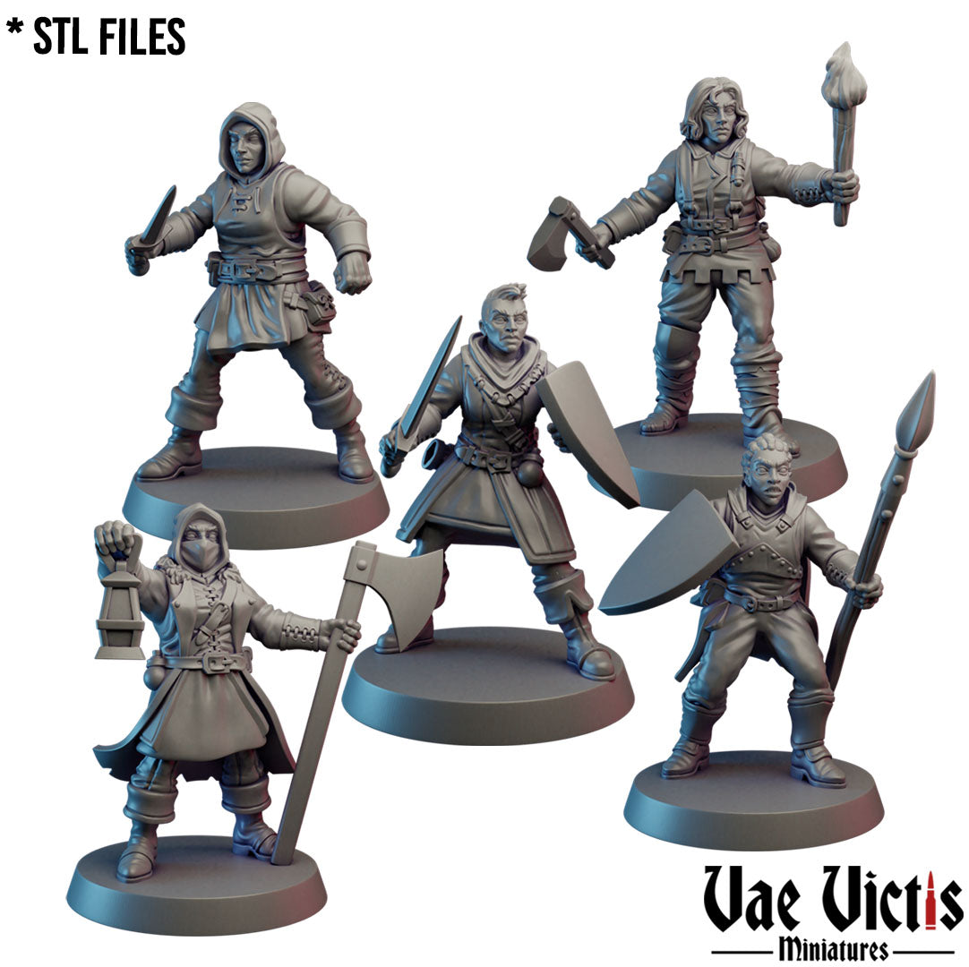 Human Mercenaries (Female) Unit by Vae Victis Miniatures