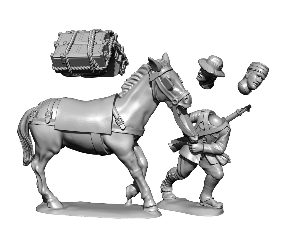Rif War Spanish Mule Teams by Baraka Wargames and Miniatures