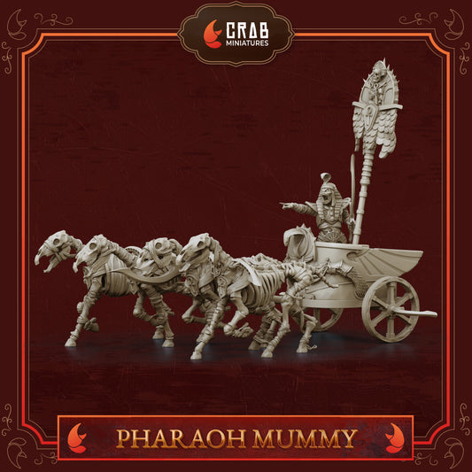 Mummy Pharaoh on Chariot by Crab Miniatures