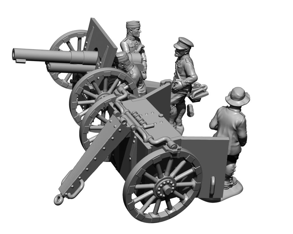 Rif War/SCW Spanish 75mm Schneider Gun by Baraka Wargames and Miniatures