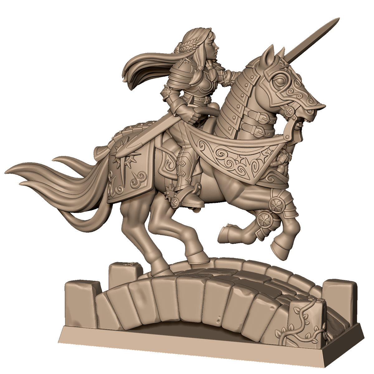 Paladin on Horse by Menagerie Miniature