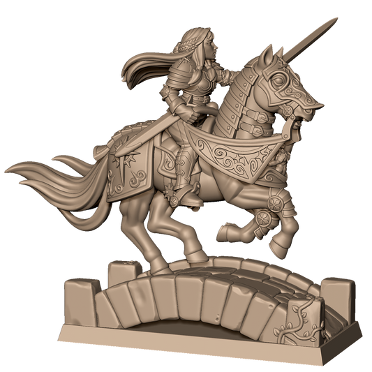 Paladin on Horse by Menagerie Miniature