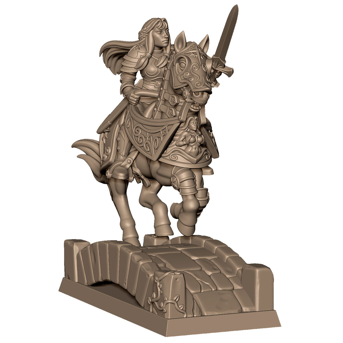 Paladin on Horse by Menagerie Miniature