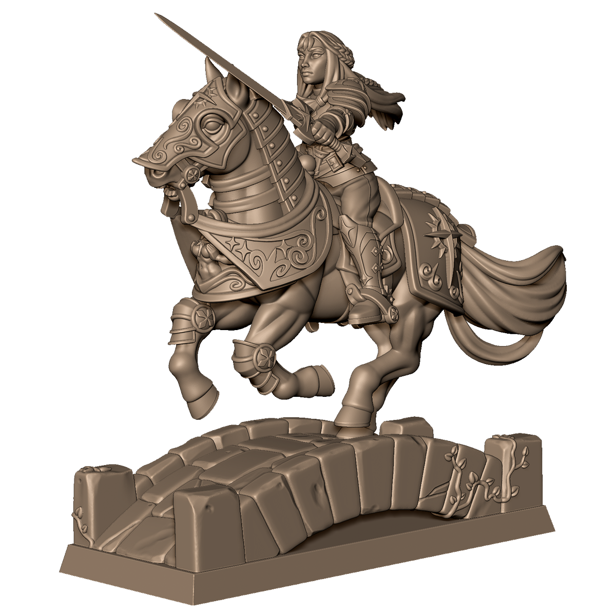 Paladin on Horse by Menagerie Miniature