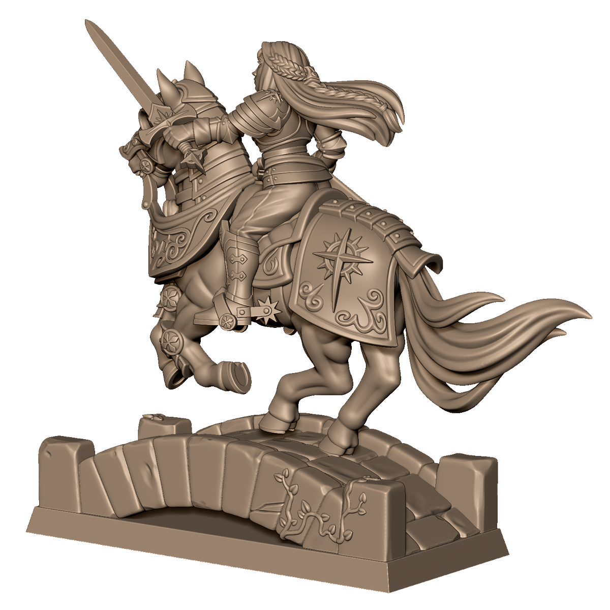 Paladin on Horse by Menagerie Miniature