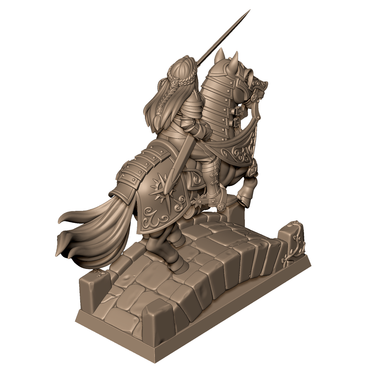 Paladin on Horse by Menagerie Miniature