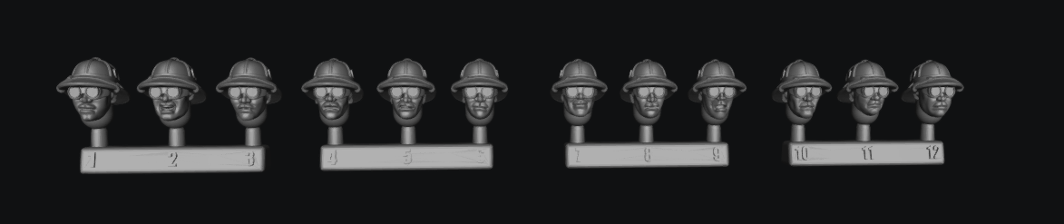 Afrika Korps Head Swap Option Schutzen by W3 Wargaming