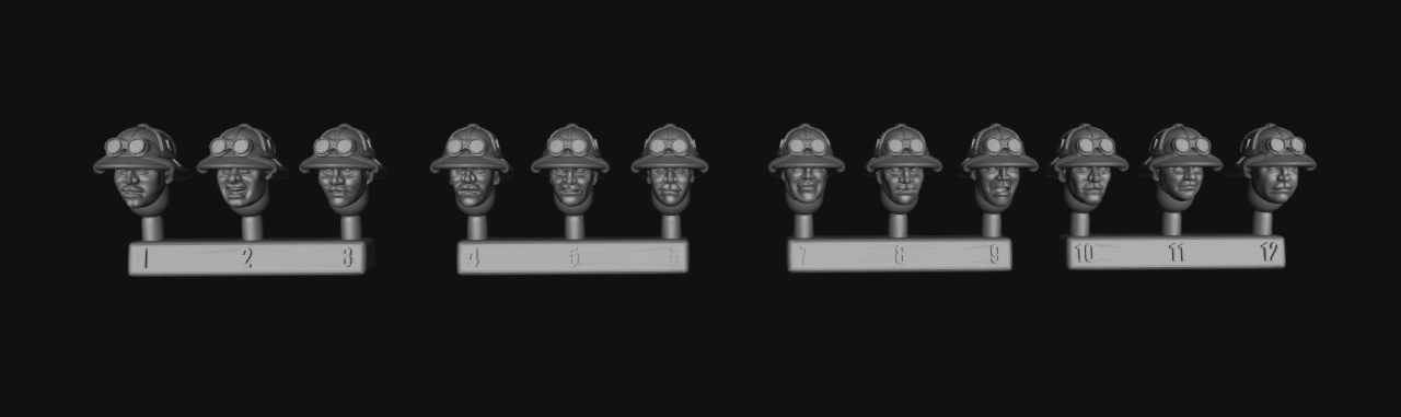 Afrika Korps Head Swap Option Schutzen by W3 Wargaming