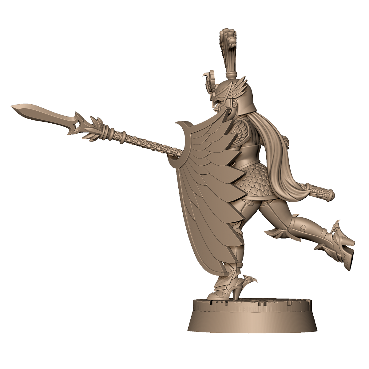 Female Spear Warrior A by Menagerie Miniature