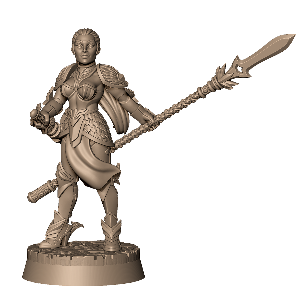 Female Spear Warrior B by Menagerie Miniature