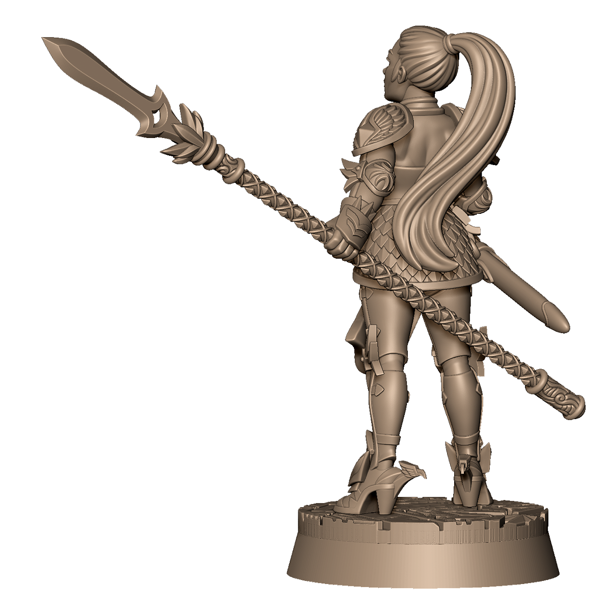 Female Spear Warrior B by Menagerie Miniature