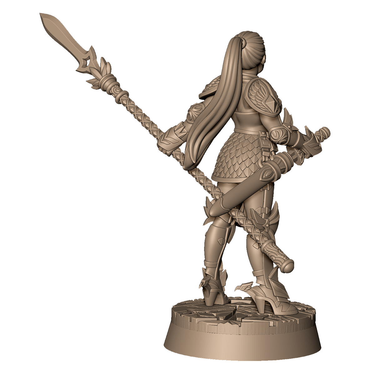 Female Spear Warrior B by Menagerie Miniature