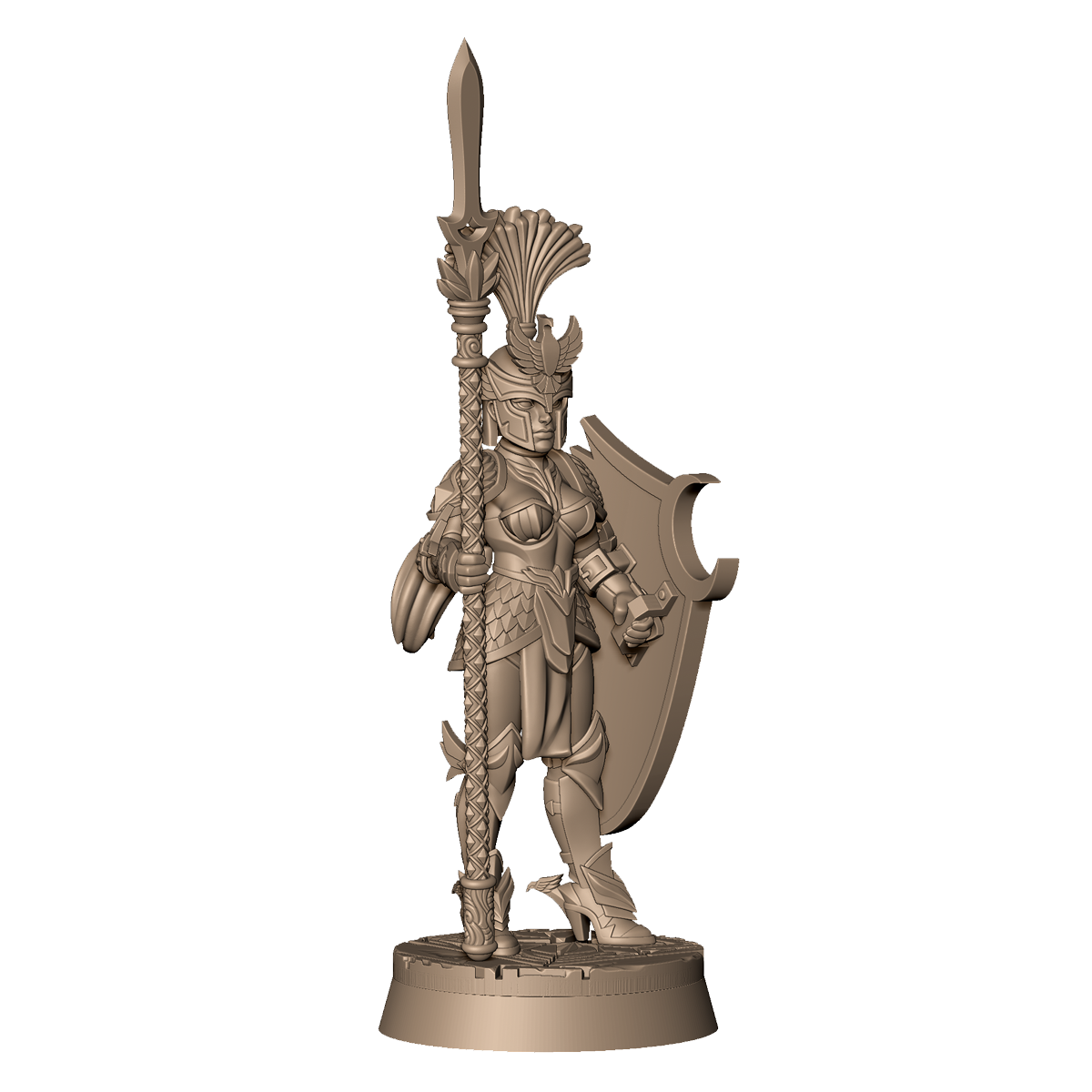 Female Spear Warrior D by Menagerie Miniature