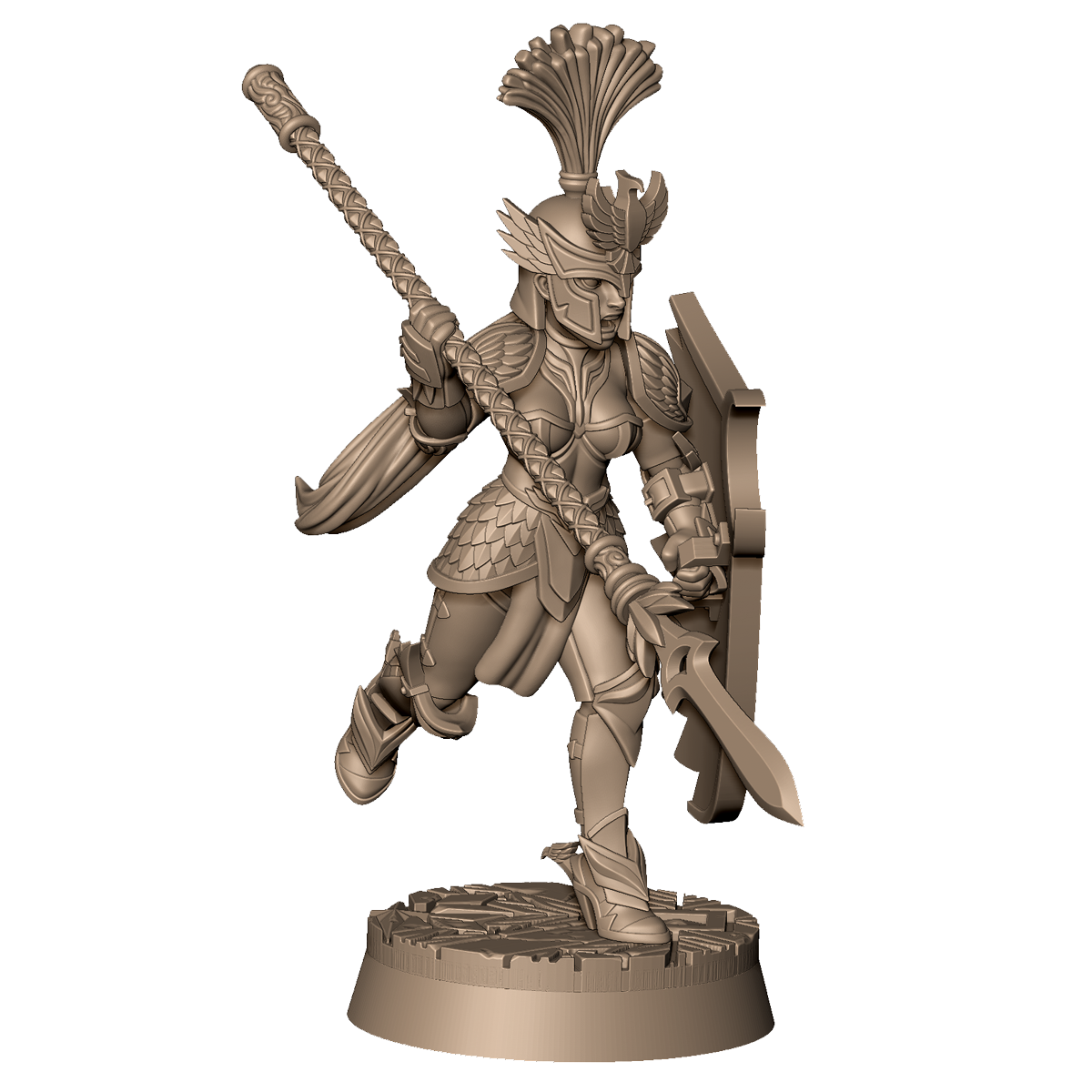 Female Spear Warrior E by Menagerie Miniature