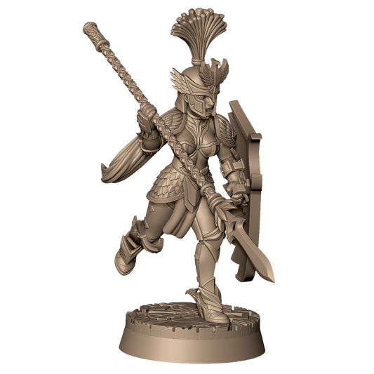 Female Spear Warrior E by Menagerie Miniature