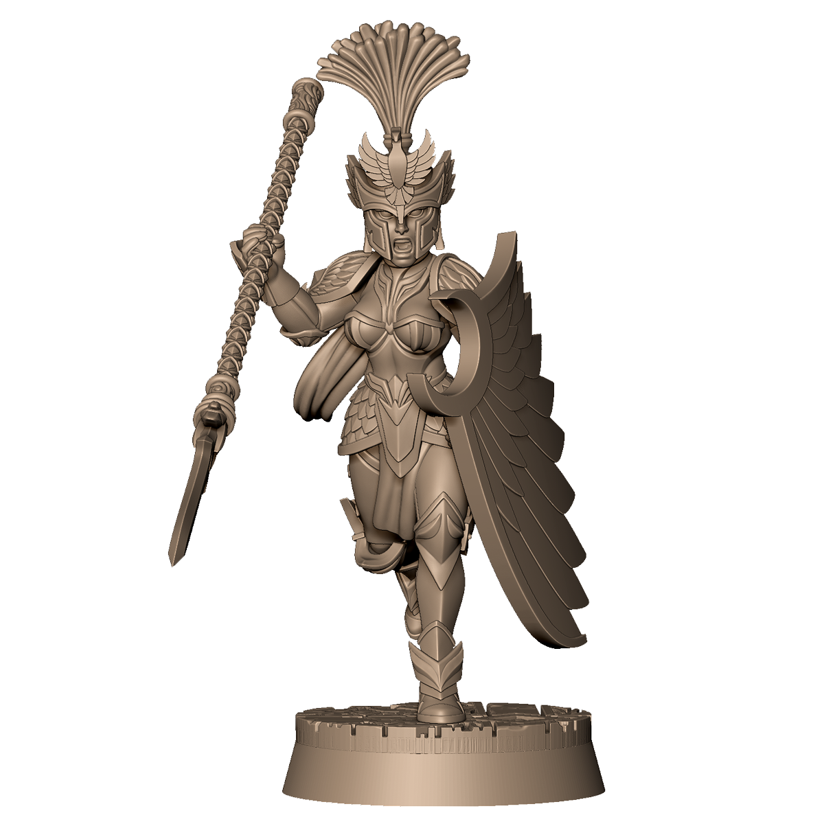 Female Spear Warrior E by Menagerie Miniature