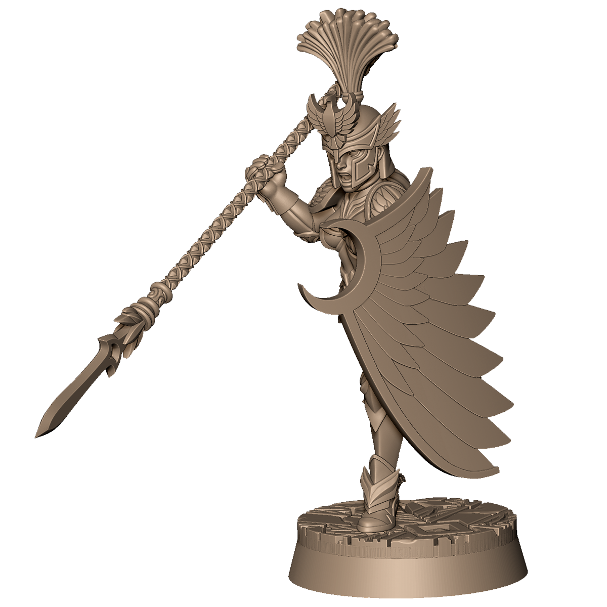 Female Spear Warrior E by Menagerie Miniature