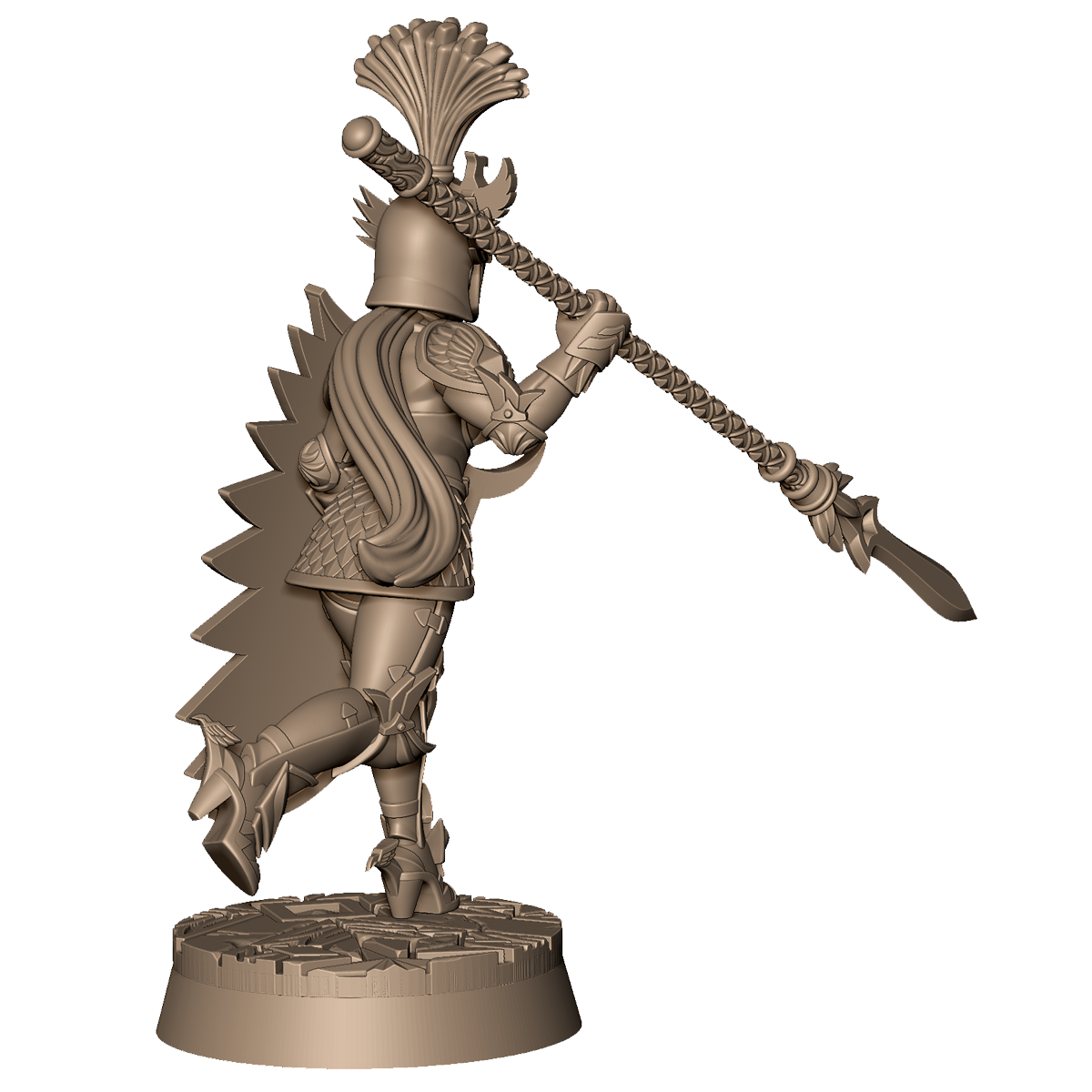 Female Spear Warrior E by Menagerie Miniature