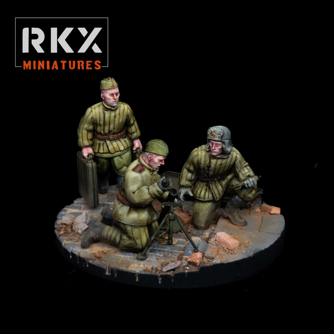 Soviet 50mm Mortar Team by RKX Miniatures