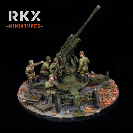 Soviet 85mm AA Gun and Crew by RKX Miniatures