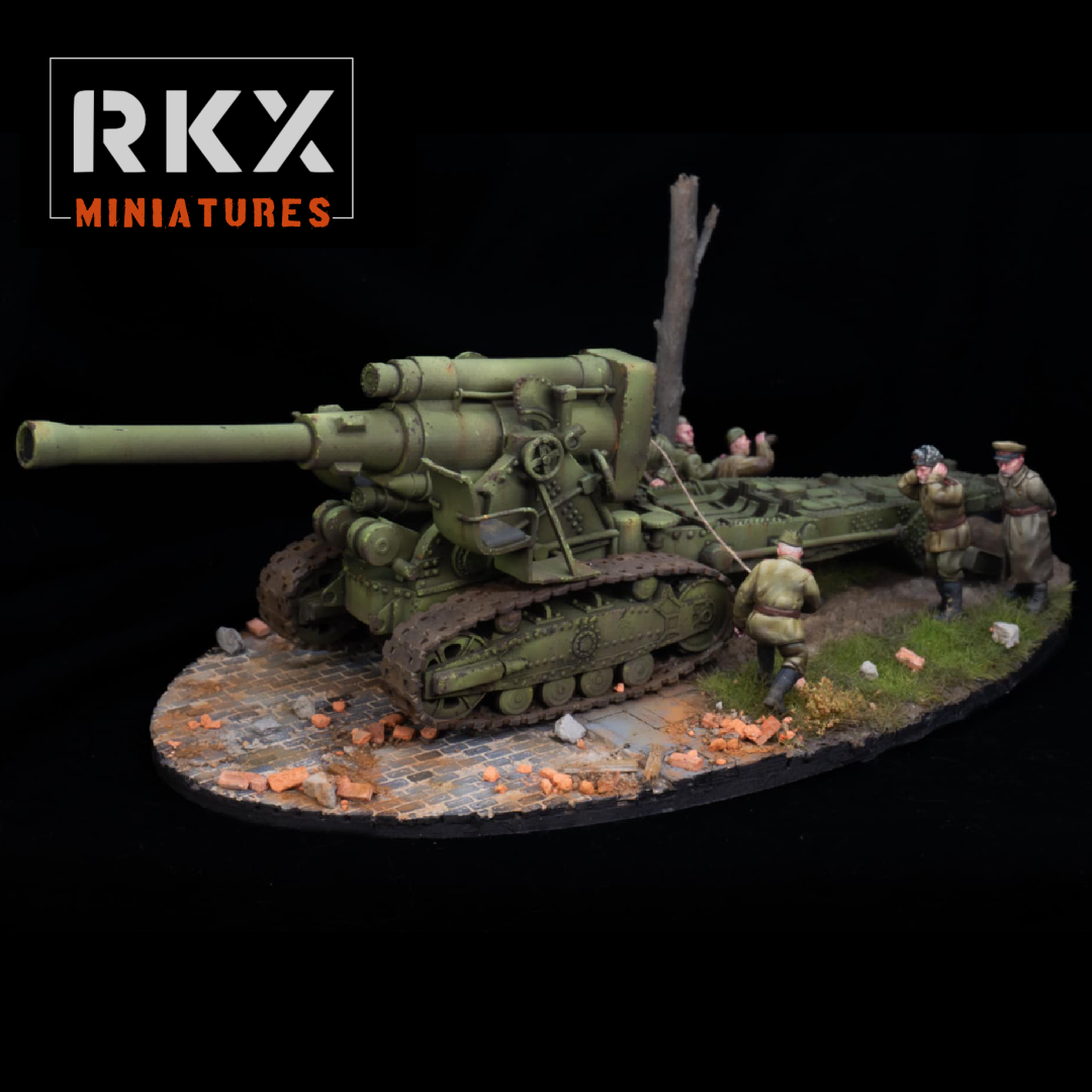 Soviet B4 Howitzer Gun and Crew by RKX Miniatures