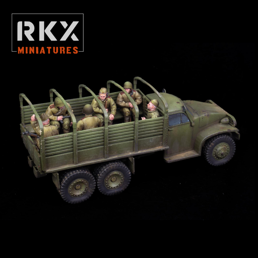 Soviet US Lend Lease Truck with Passengers by RKX Miniatures