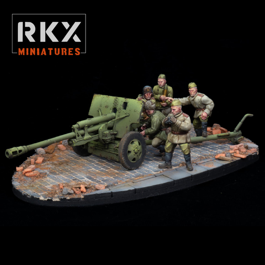 Soviet Zis-3 Gun and Crew by RKX Miniatures