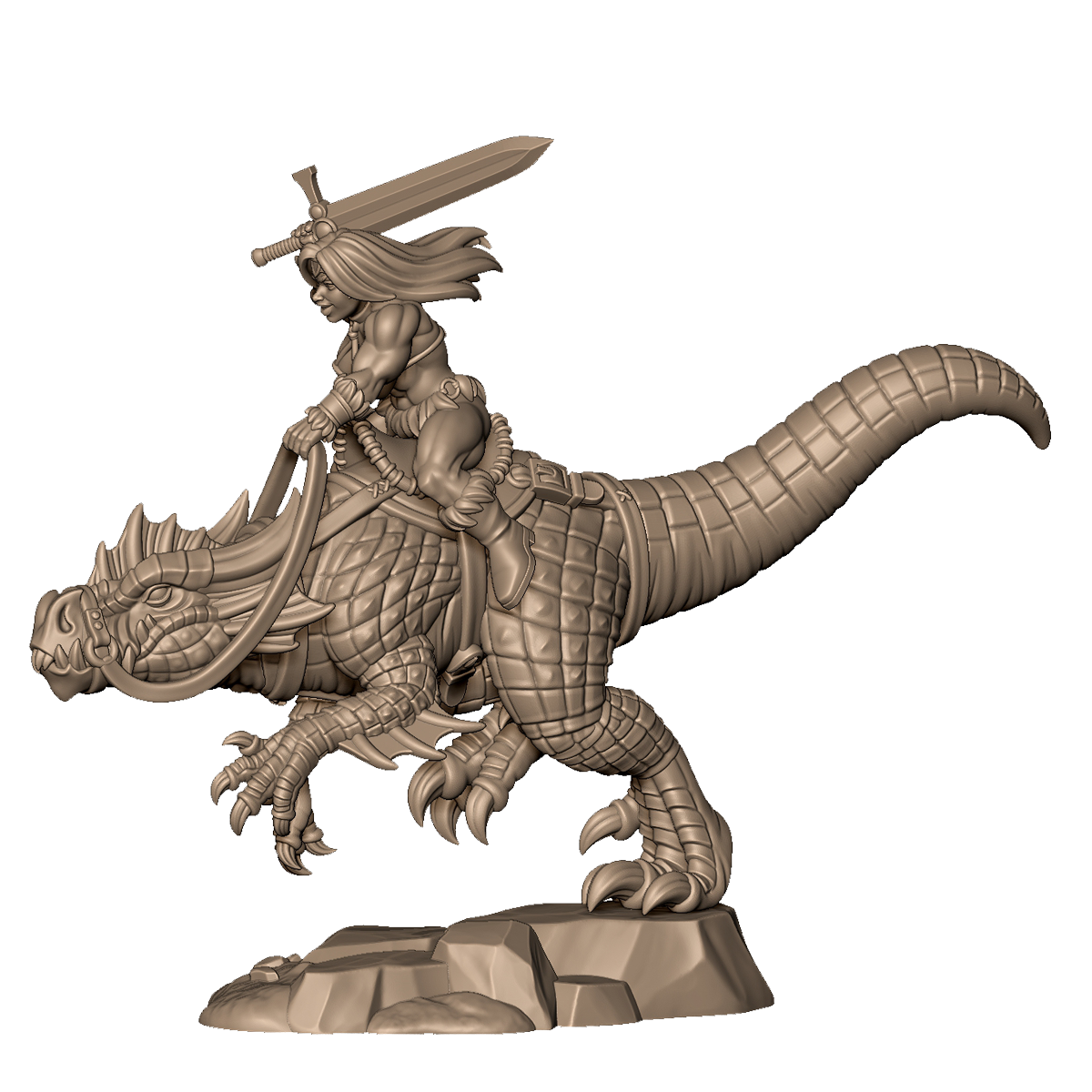 Raptor Dino Rider by Menagerie Miniature