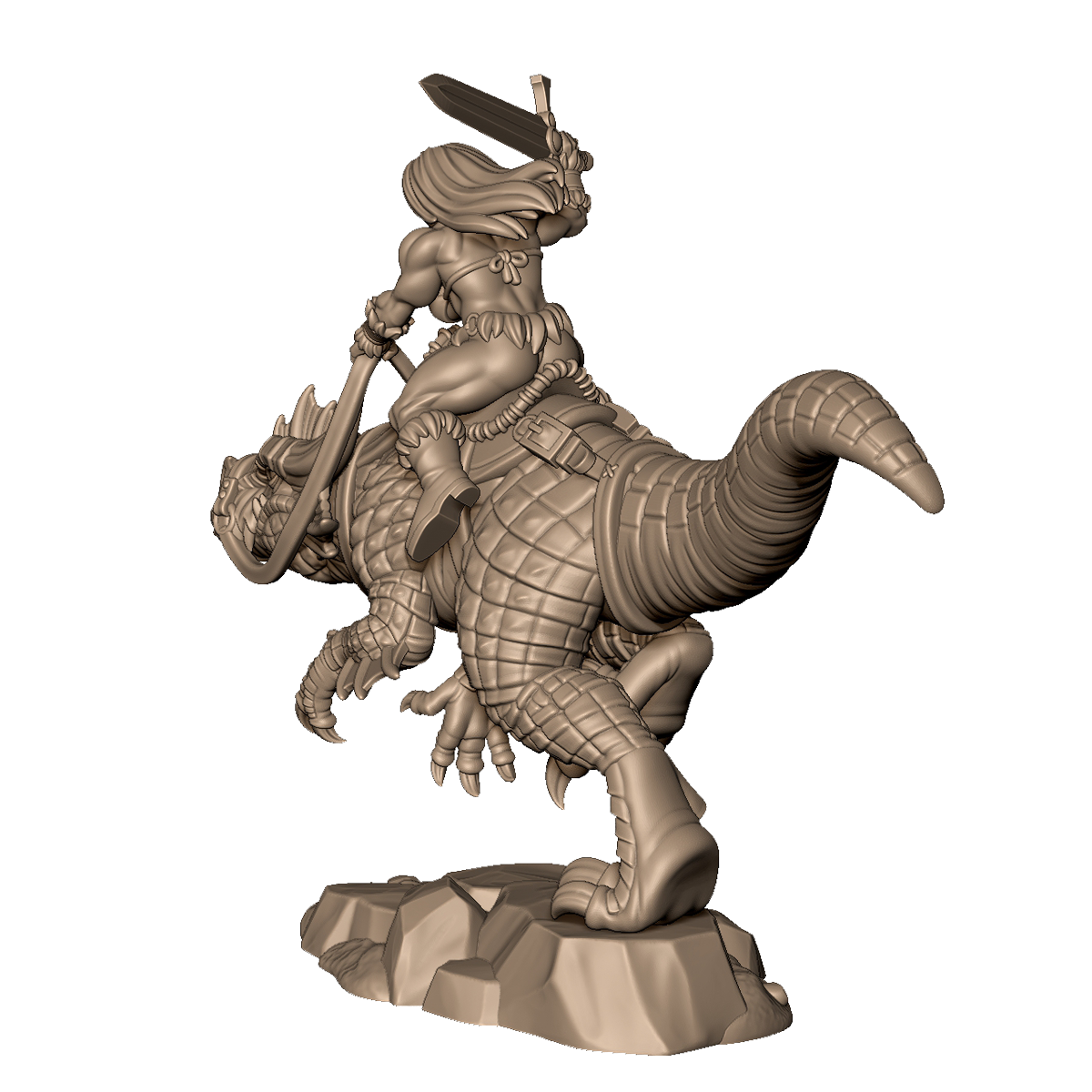 Raptor Dino Rider by Menagerie Miniature